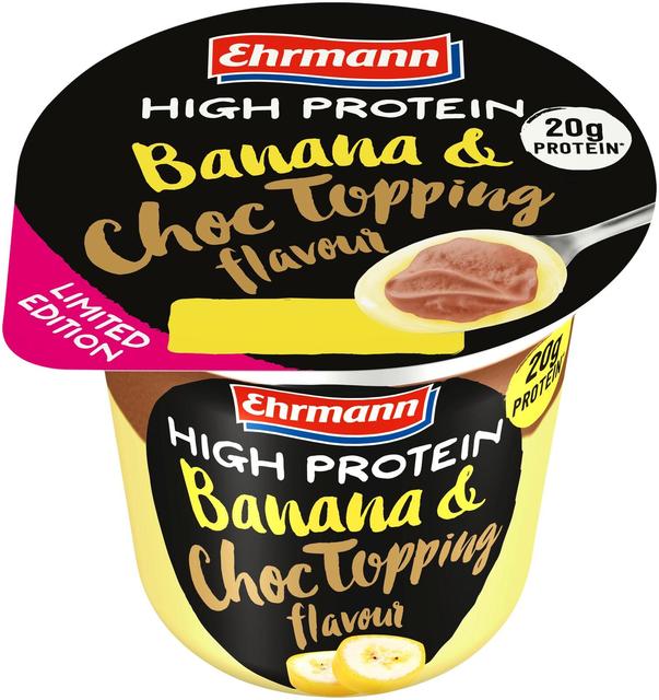 Ehrmann proteiinivanukas 200 g banaani suklaavaahdolla