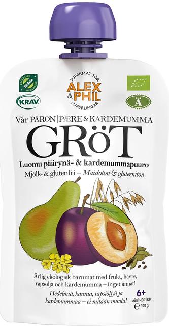 Alex&Phil pyräänä- ja kardemummapuuro luomu 100g alkaen 6kk, maidoton ja gluteeniton, vegaaninen