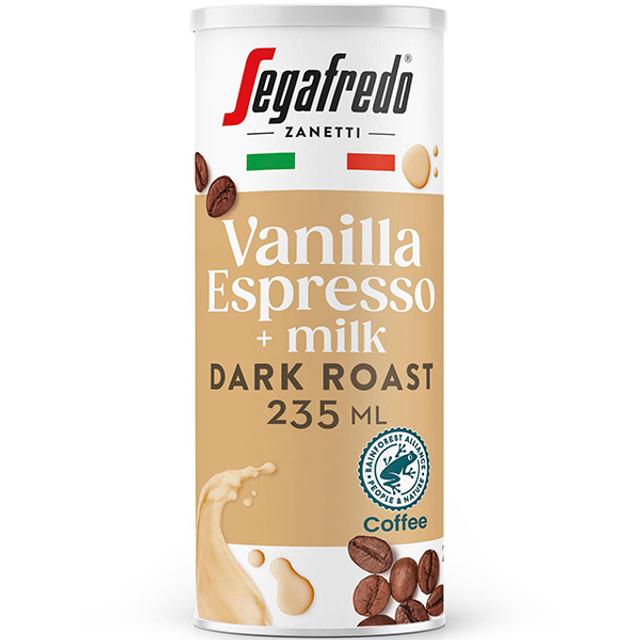 Segafredo Vanilla Espresso+Milk maitokahvijuoma 235ml vähälaktoosinen RAC
