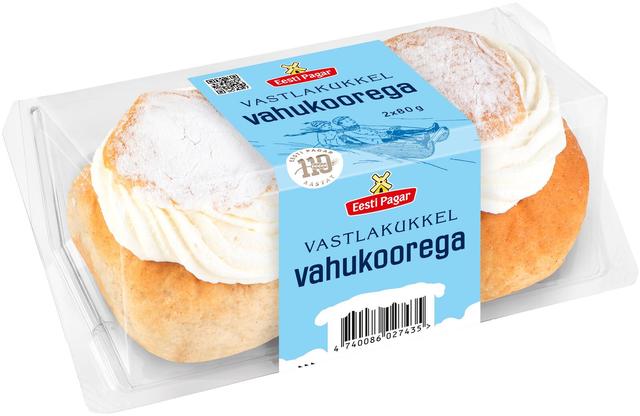 Vastlakukkel vahukoorega 2x80 g