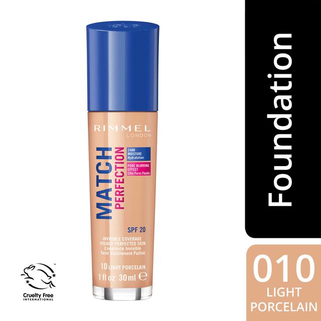 Rimmel 30ml Match Perfection Foundation SPF 20 Light Porcelain meikkivoide