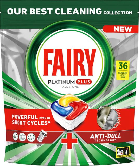 Fairy Platinum Plus All in One Anti-Dull konetiskitabletti 36 kpl