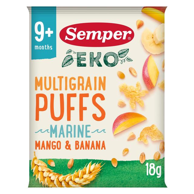 Semper EKO Multigrain Puffs Mango & banaani 9kk luomunaksu 18g