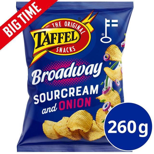 Taffel Broadway Big Time Hapukoor-Sibul kartulikrõpsud 260g