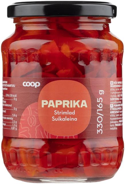 Coop paprika suikaleina 330/165 g