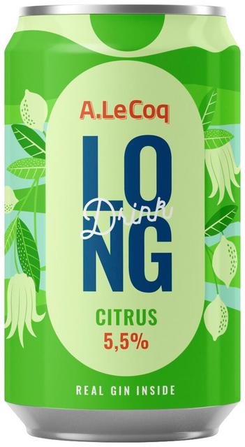 A. Le Coq Long Drink Citrus 5,5%vol muu alkohoolne jook 330ml