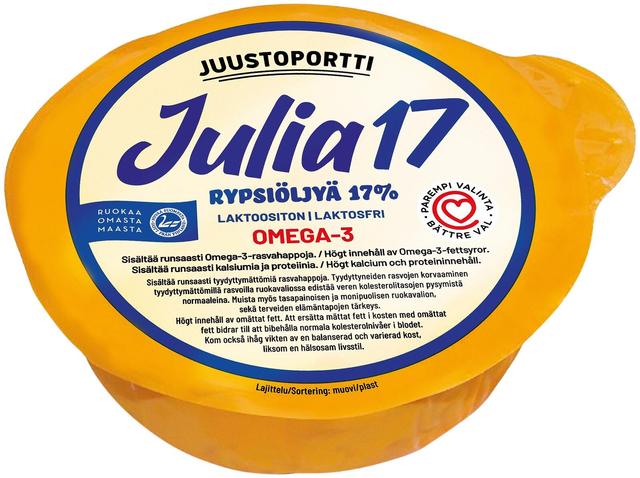 Juustoportti Julia 17 % rypsiöljyvalmiste 460 g laktoositon