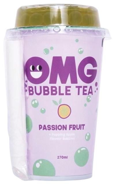 Bubble tea (passionhedelmämakuinen vihreä tee vihreän omenan makuisilla poksahtavilla kuplilla) 270 ml