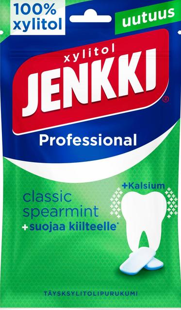 Jenkki Professional Classic Spearmint ksülitoli ja kaltsiumiga närimiskummid 90 g