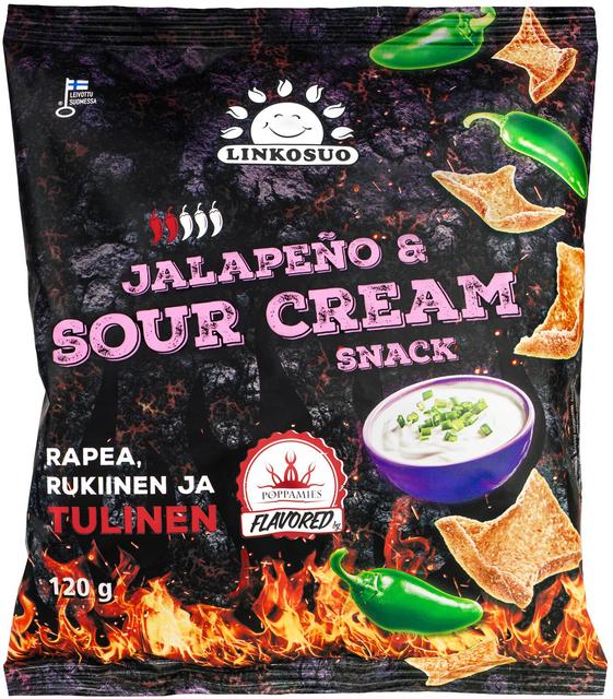 Linkosuo x Poppamies Snack Jalapeno & Sourcream 120 g