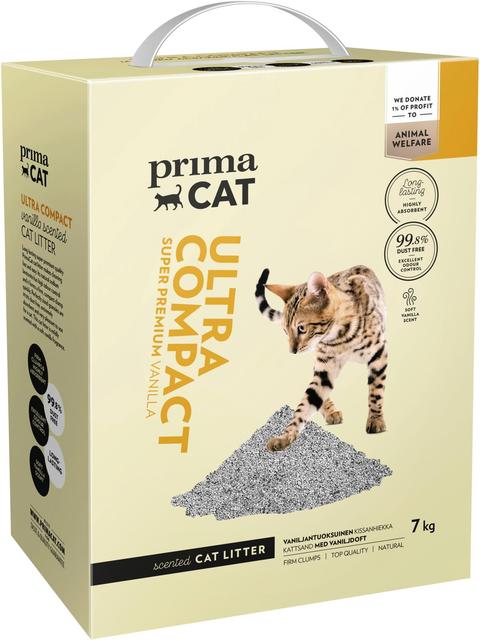 PrimaCat Ultra Compact Vanilla kissanhiekka 7 kg