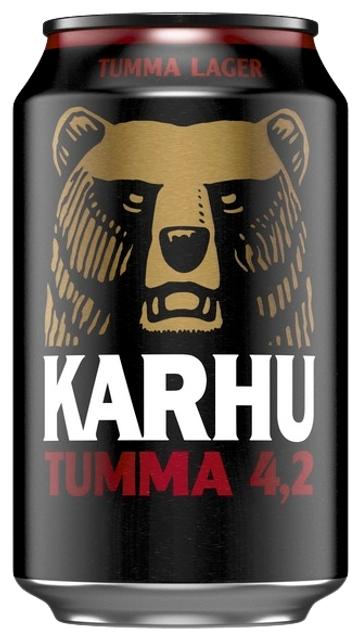 Karhu Tumma Lager olut 4,2 % tölkki 0,33 L