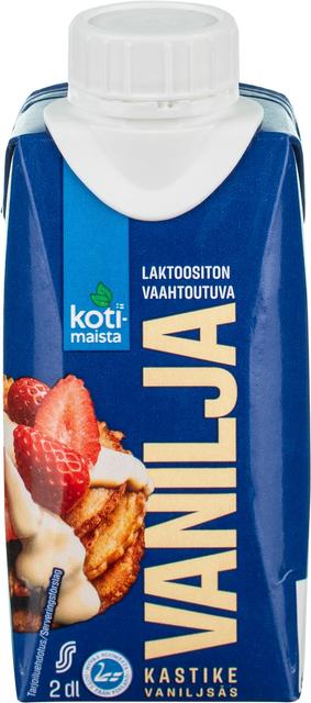 Kotimaista vaahtoutuva vaniljakastike laktoositon 200 ml