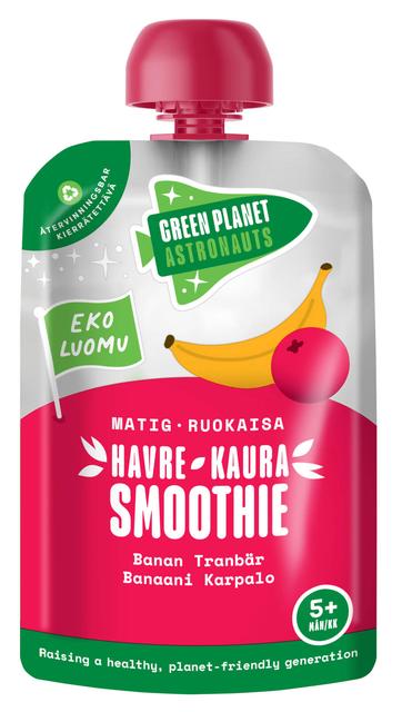 Green Planet Astronauts LUOMU kaurasmoothie karpalo-banaani 100g 5kk+
