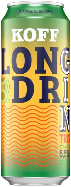 Koff Long Drink Tropical Lime-Mandarin-Kiwi long drink 5,5 % tölkki 0,5 L