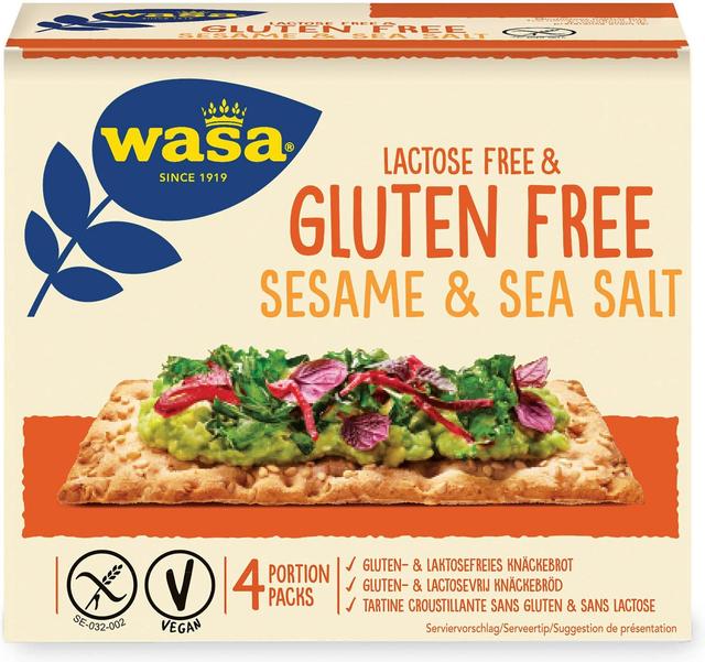 Wasa seesami&merisuola gluteeniton ja laktoositon näkkileipä 240g