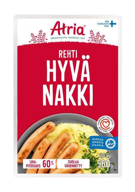 Atria Rehti Hyvä Nakki 560g