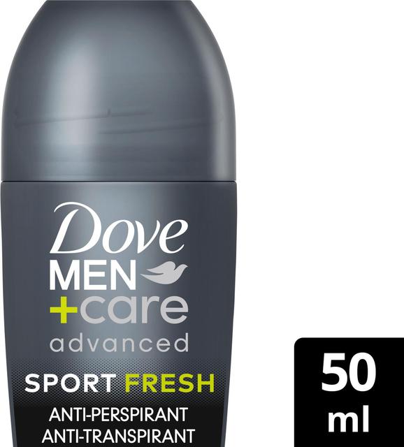 Dove Men+Care 72h Advanced Sport Fresh Antiperspirantti Deodorantti Roll-on mukana kosteusvoide 50 ml