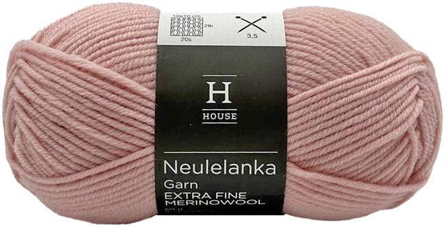 House neulelanka merinovilla 311120 50 g Light Pink 12083