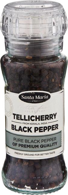Santa Maria Tellicherry Black Pepper Mustapippurimylly 70 g