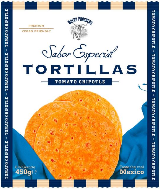 Nuevo Progreso tomati-chipotle’i maitsega suured tortillad 6 tk / 450 g