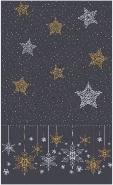 DUNI Dunicel 138x220cm Snowstar Black pöytäliina