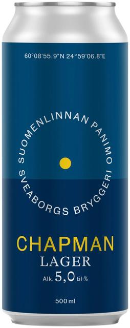 Suomenlinnan Panimo 50cl Chapman Lager 5% tölkki olut