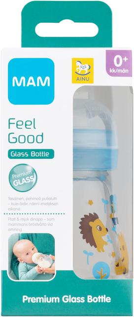 Ainu Mam Feel Good lasinen tuttipullo 170 ml