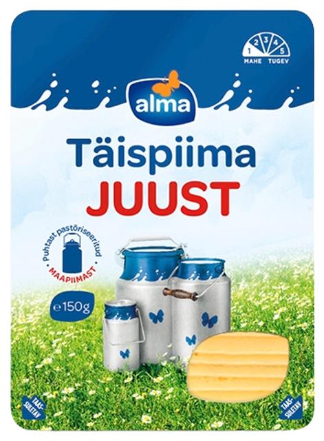 Täispiimast juust, viilutatud, 150 g