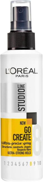 L'Oréal Paris Studio Line Go Create Ultra-Precise Spray ultravoimakas muotoilusuihke, 8/10 150ml