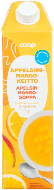 Coop appelsiini-mangokeitto sokeroimaton 1 l