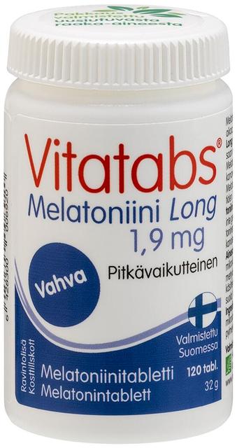 Vitatabs Melatoniini Long 1,9mg pitkävaikutteinen 120 tabl.