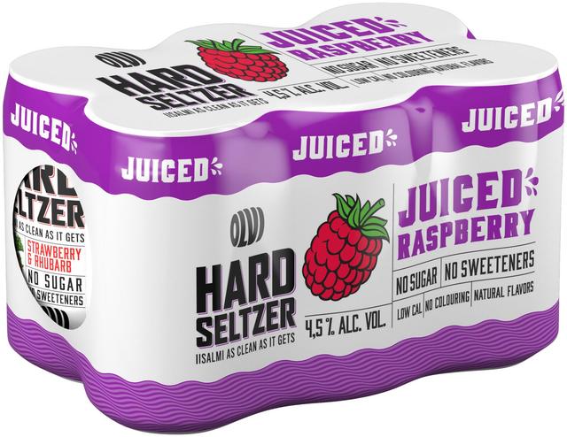 6xOLVI Hard Seltzer Juiced Raspberry 4,5 % 0,33 l tlk