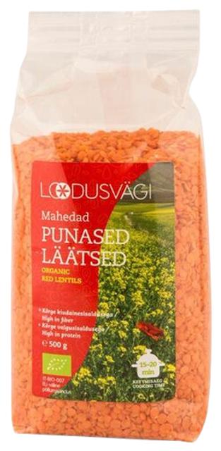 Punased läätsed  poolitatud 500 g