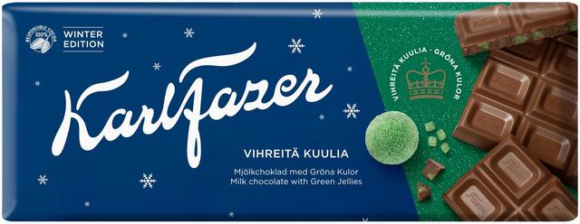 Karl Fazer Vihreitä Kuulia suklaalevy 200g