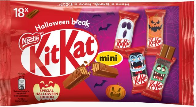 Nestlé Kit Kat 301g (18x 16,7g)Mini Halloween suklaakuorrutteinen vohvelipatukka