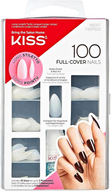 Kiss Nails Long Siletto Nails 100 kpl, 100PS22