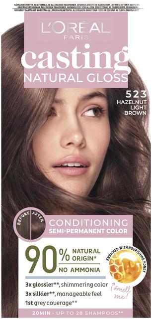 L'Oréal Paris Casting Natural Gloss 523 Brown Caramel kevytväri 1kpl