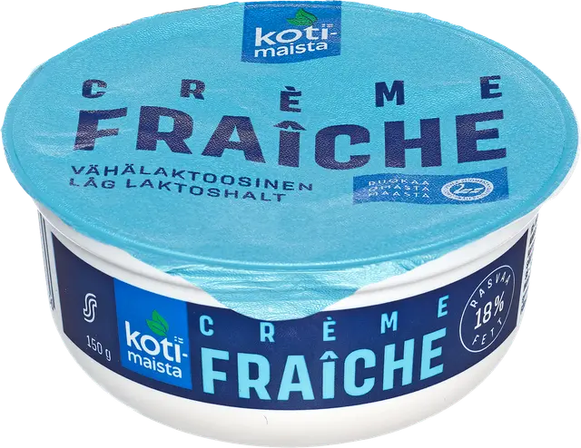 Kotimaista Creme fraiche 18 % 150g vähälaktoosinen