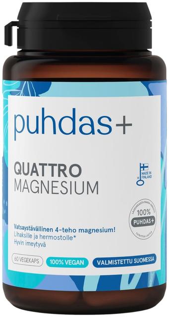 Puhdas+ Quattro Magnesiumvalmiste 36g/60kaps