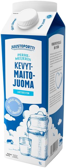 Juustoportti Perhemeijerin kevytmaitojuoma 1 l laktoositon UHT