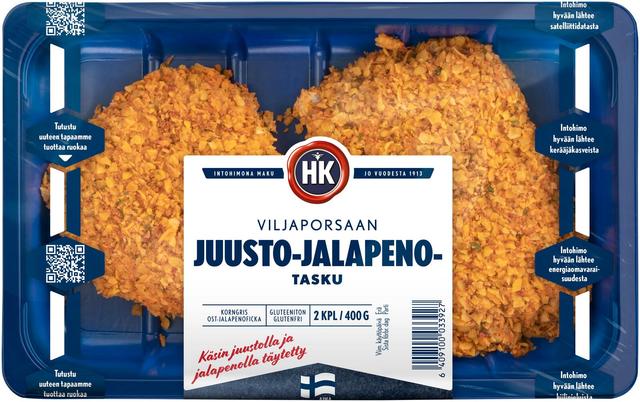 HK Viljaporsaan juusto-jalapenotasku 400 g