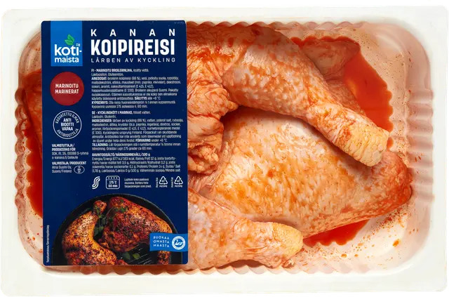 Kotimaista Kanan Koipireisi Marinoitu n1,1kg