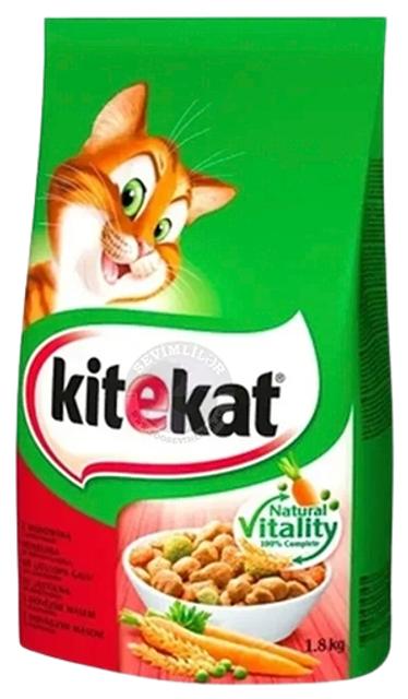 KITEKAT kuivtoit loomaliha ja köögiviljadega 1,8 kg