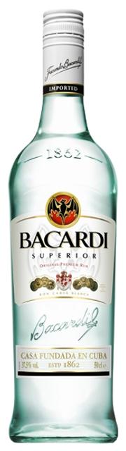 Bacardi Carta Blanca rumm 37,5%vol 500ml