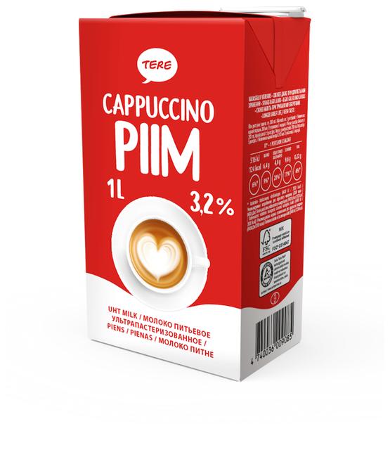 Kõrgkuumutatud cappuccino piim 3,5%, 1 l