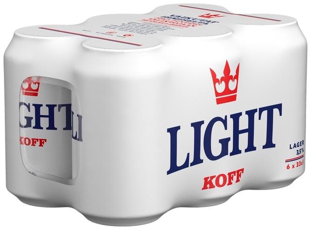 6-pack Koff Light Lager olut 3,5 % tölkki 0,33 L