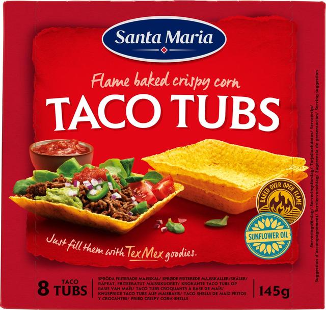 Santa Maria Taco Tubs tacokuoret 8 kpl, 145 g