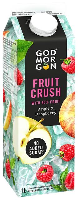 God Morgon Fruit Crush Omena & vadelma mehujuoma 1 L