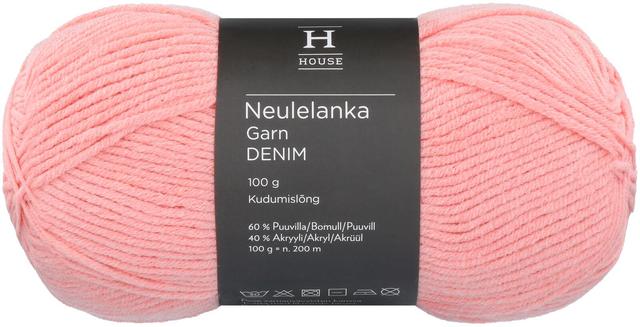 House lanka puuvillasekoite Denim 100 g Light Coral 11452